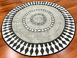 Okrągły dywan - Marrakech (okrągły) (czarny/biały/szary)