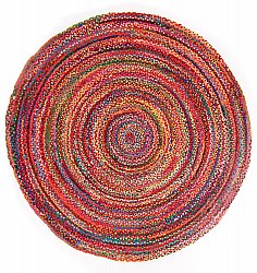 Okrągły dywan - Flätan (wielobarwność)