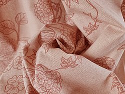 Zasłony - Bawełniana zasłona Minna (różowy)