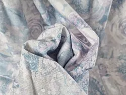 Zasłony - Bawełniana zasłona Soft (niebieski)