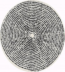 Okrągłe dywan - Brussels Swirl (czarny)