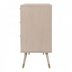 Komoda - Prime - 6 lådor (biały dąb)