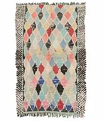 Berberyjskie Dywany Boucherouite Z Maroka 170 x 105 cm