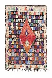 Berberyjskie Dywany Boucherouite Z Maroka 195 x 125 cm
