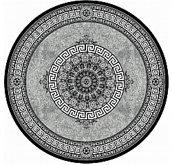 Okrągły dywan - Amer (czarny/biały)