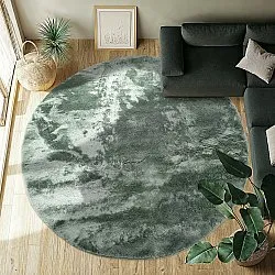 Okrągły dywan - Aranga Super Soft Fur (zielony)