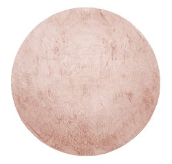 Okrągły dywan - Aranga Super Soft Fur (różowy)