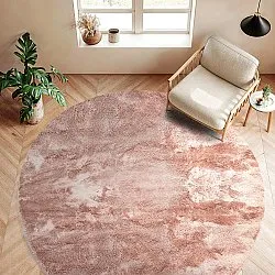 Okrągły dywan - Aranga Super Soft Fur (różowy)