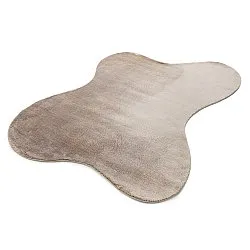 Asymetryczny Falowany Dywan Shaggy - Aranga Super Soft Fur (brązowy)