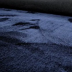 Asymetryczny Falowany Dywan Shaggy - Aranga Super Soft Fur (ciemnoniebieski)