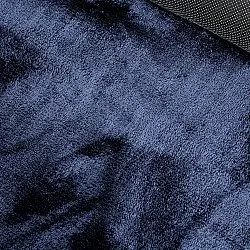 Asymetryczny Falowany Dywan Shaggy - Aranga Super Soft Fur (ciemnoniebieski)