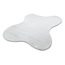 Asymetryczny Falowany Dywan Shaggy - Aranga Super Soft Fur (biały)