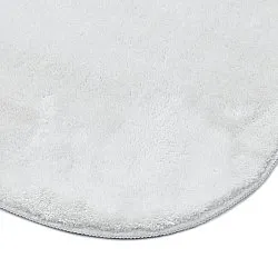 Asymetryczny Falowany Dywan Shaggy - Aranga Super Soft Fur (biały)