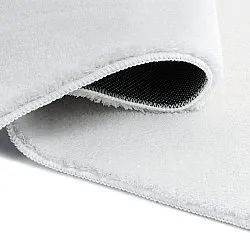 Asymetryczny Falowany Dywan Shaggy - Aranga Super Soft Fur (biały)
