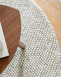 Okrągły dywan - Avafors Wool Bubble (beżowy)