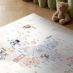 Dywan dziecicęy - Animal Map (beżowy)