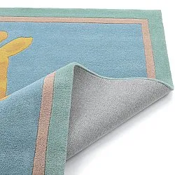 Dywan Dziecięcy - Giraffe Hand Tufted Wool Premium (jasnoniebieski/wielokolorowy)