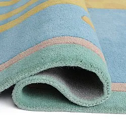 Dywan Dziecięcy - Giraffe Hand Tufted Wool Premium (jasnoniebieski/wielokolorowy)