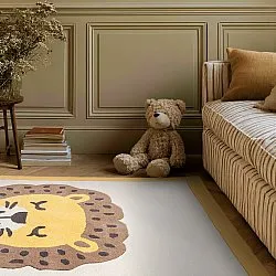 Dywan Dziecięcy - Lion Hand Tufted Wool Premium (beżowy/multi)