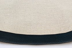 Okrągły dywan (sizal) - Agave (czarny/biały)