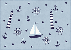 Dywan dziecicęy - Sailing Ship (niebieski)