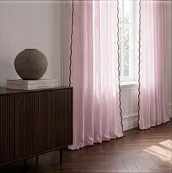 Zasłony 2 szt. - Zasłona bawełniana Yrsa (różowy)