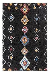 Dywany shaggy - Marden Natural Cotton Shaggy (czarny/multi)