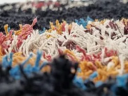 Dywany shaggy - Marden Natural Cotton Shaggy (czarny/multi)