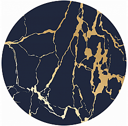 Okrągły dywan - Cesina (czarno/złoty)