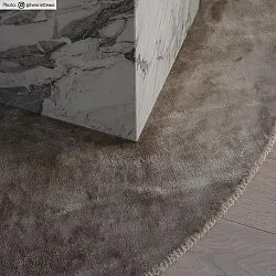 Okrągły dywan - Jodhpur Special Luxury Edition Wiskozy (ljasnoszary/beżowy)