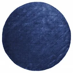 Okrągły dywan - Recycled PET with viscose look (navy)