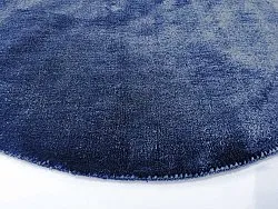 Okrągły dywan - Recycled PET with viscose look (navy)