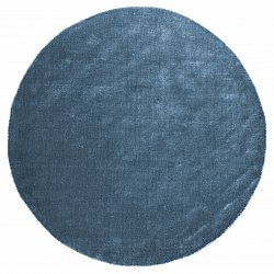 Okrągły dywan - Recycled PET with viscose look (niebieski)