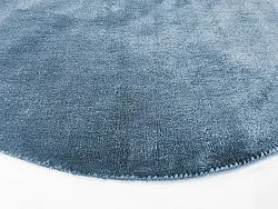 Okrągły dywan - Recycled PET with viscose look (niebieski)