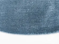 Okrągły dywan - Recycled PET with viscose look (niebieski)