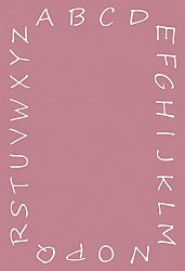 Dywan dziecicęy - Alphabetic Border (różowy)