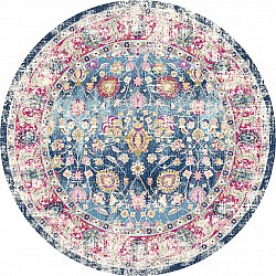 Okrągły dywan - Bouhjar (niebieski/rozowy/multi)