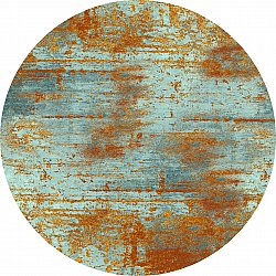 Okrągłe dywan - Kebira (brązowy/niebieski)
