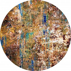 Okrągły dywan - Trepito (brązowy/niebieski/multi)