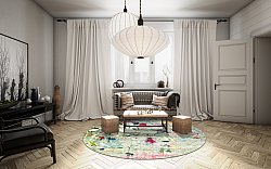 Okrągły dywan - Satriano (szary/multi)