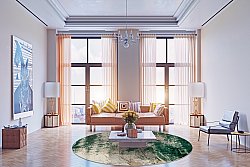 Okrągły dywan - Tamalous (beżowy/zielony)