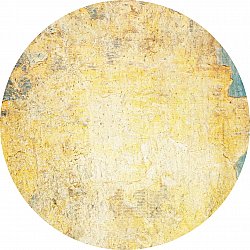 Okrągły dywan - Palau (żółty/beżowy/niebieski)