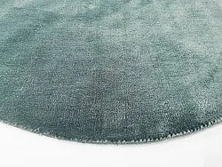 Okrągły dywan - Recycled PET with viscose look (niebieski)
