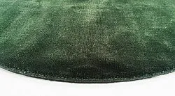 Okrągły dywan - Recycled PET with viscose look (zielony)