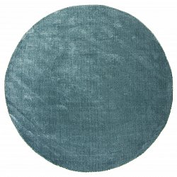 Okrągły dywan - Recycled PET with viscose look (niebieski)