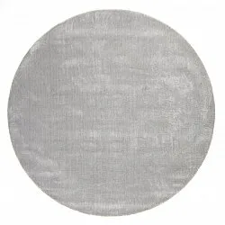 Okrągły dywan - Recycled PET with viscose look (szary)