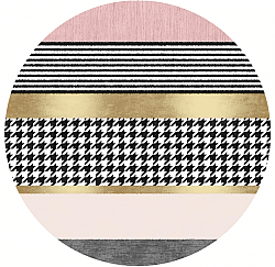 Okrągłe dywan - Esme (różowy/wielobarwność)