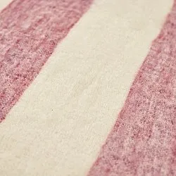 Koce - Koc z mieszanki wełny - Beatriz Stripe (czerwony/biały)