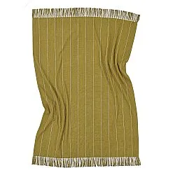 Koce - Bawełniany koc - Martina Stripe (zielony/biały)