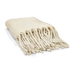 Koce - Narzutka z mieszanki wełny - Samantha (offwhite)